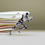 bot, running bot, light ribbon, bot, bot, bot, bot, bot